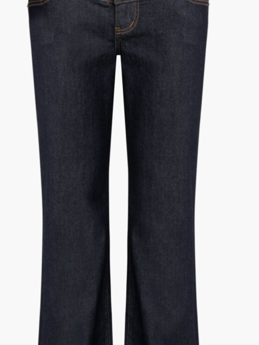 LIONESS Cocoon Dipped Low Rise Straight Leg Jeans, X-Small, DARK DENIM - Picture 2 of 6
